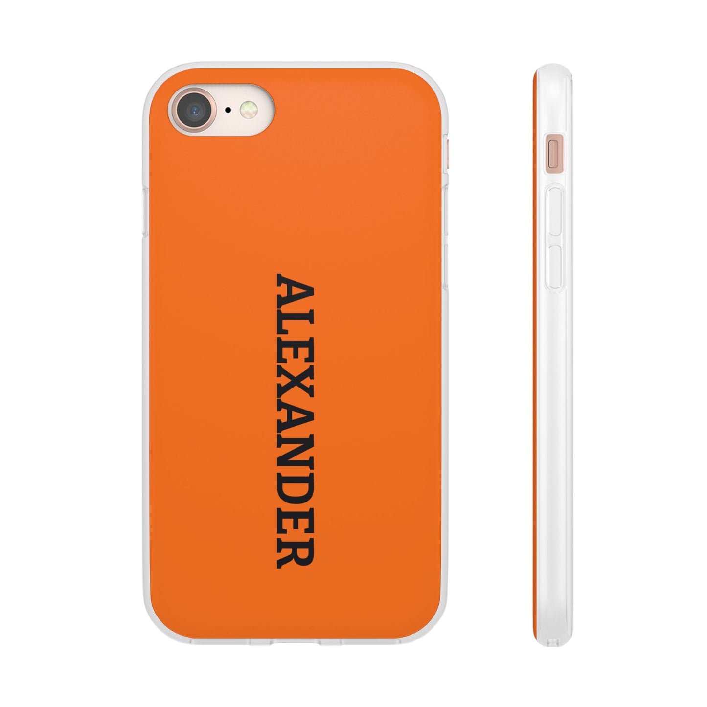 Personalized Name Text Luxury Orange Phone Case.