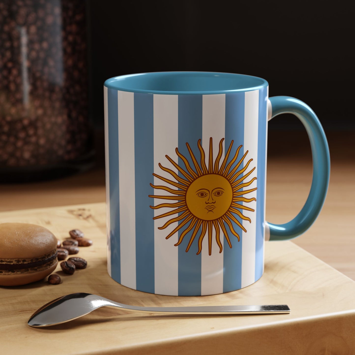 Personalized Name & Number Argentina Jersey Football Soccer World Cup Mug | Lionel Messi Fans | Hunting Birthday Christmas Gift Present