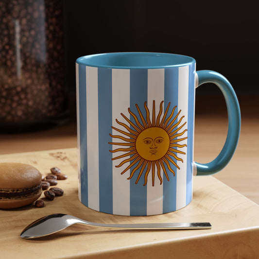Personalized Name & Number Argentina Jersey Football Soccer World Cup Mug | Lionel Messi Fans | Hunting Birthday Christmas Gift Present