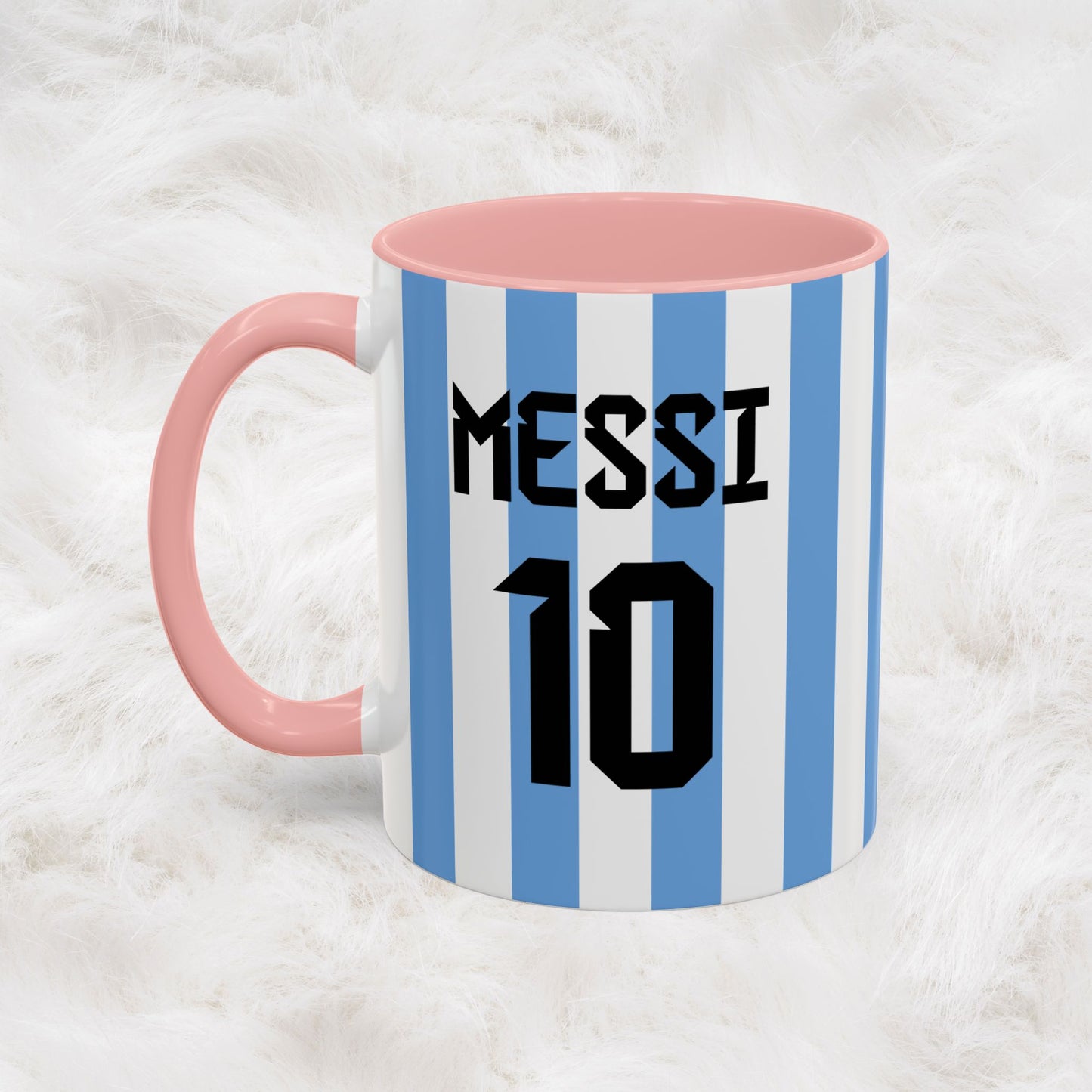 Personalized Name & Number Argentina Jersey Football Soccer World Cup Mug | Lionel Messi Fans | Hunting Birthday Christmas Gift Present