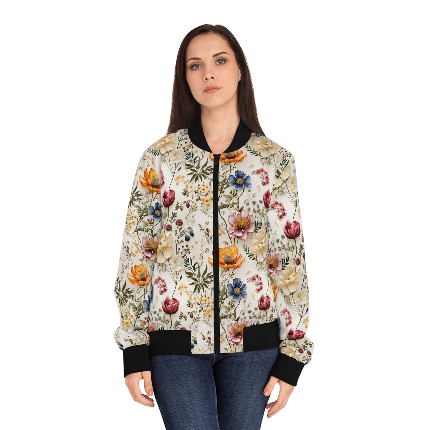 Floral Bomber Jacket | Fashioned Women Outerwear