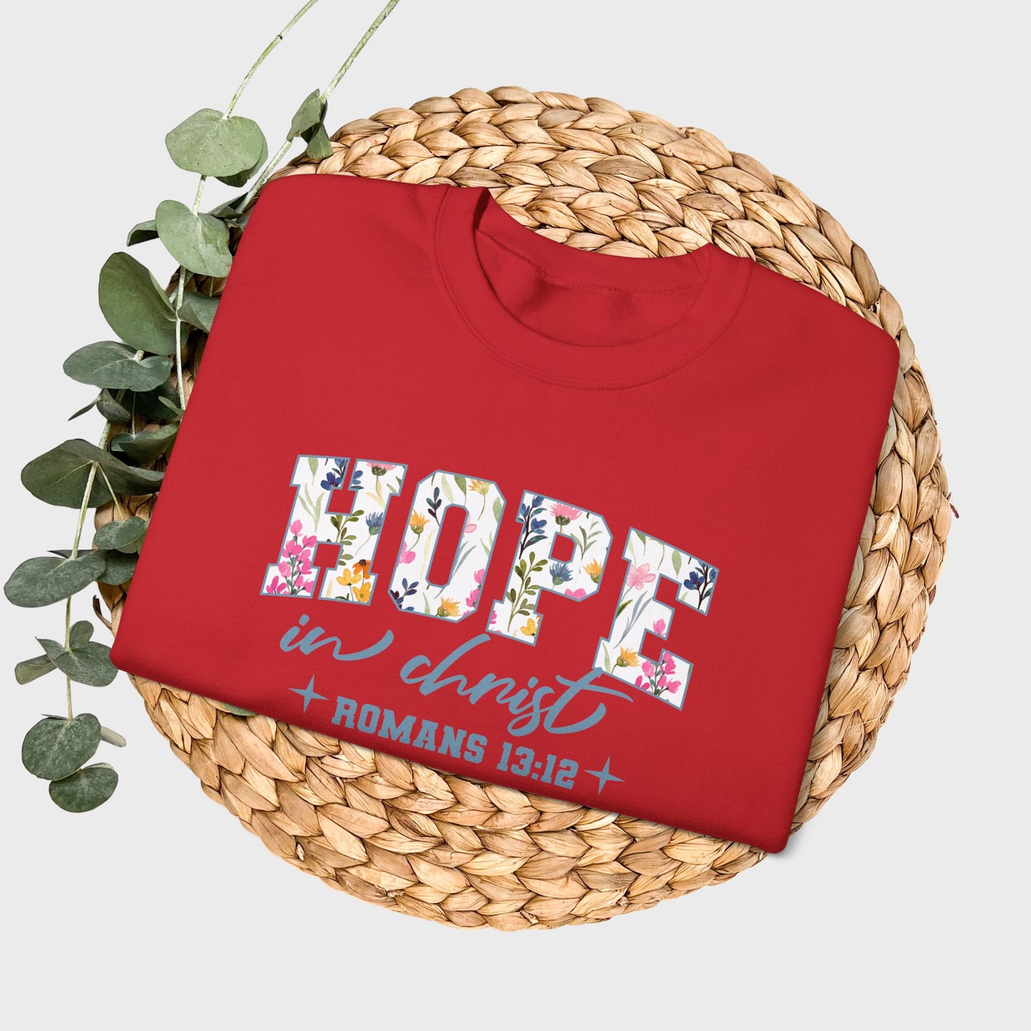 Hope in Christ Romans 13:12 Bible Verse Christian Sweatshirt | Inspirational Crewneck Unisex Gift | Cozy Everyday Wear