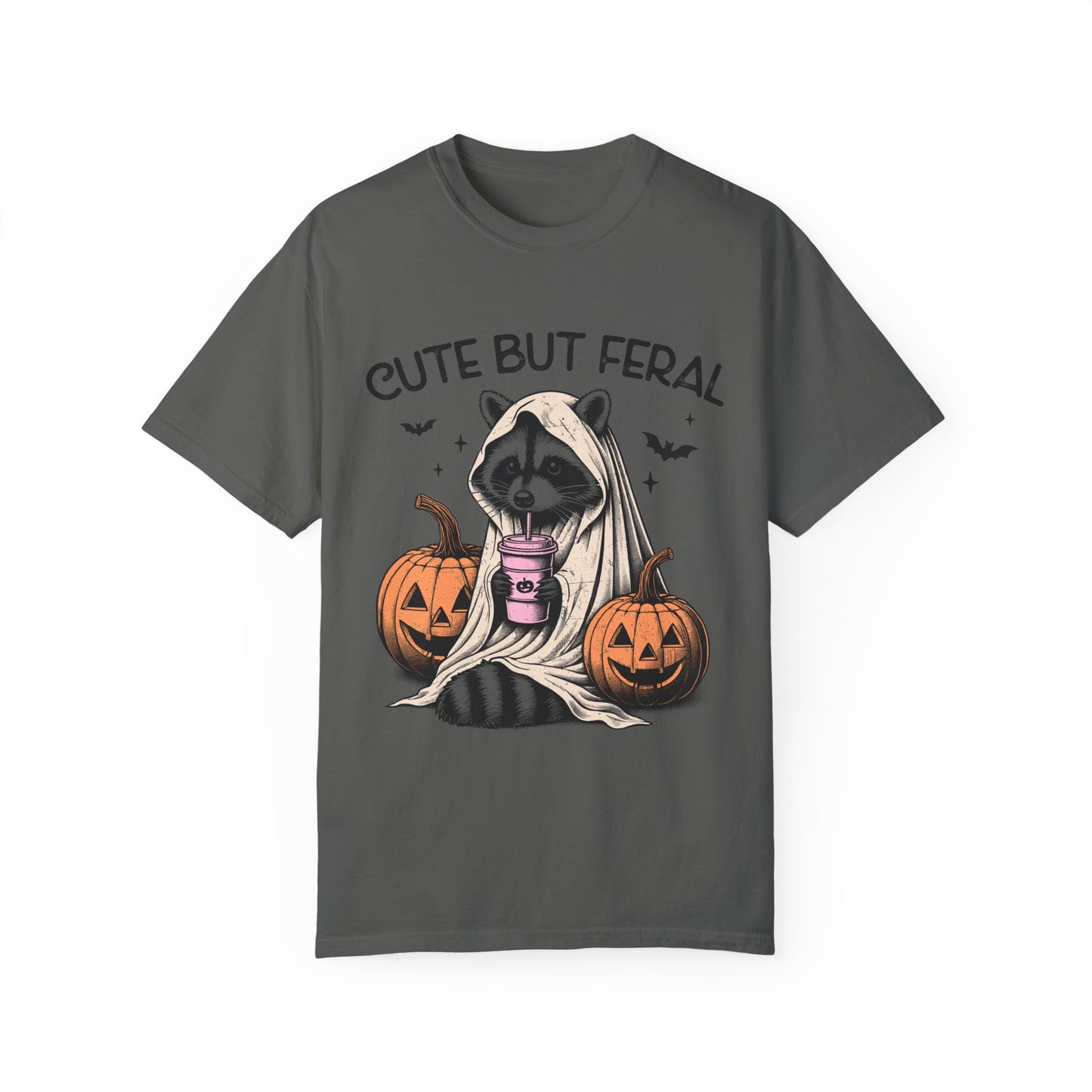 Raccoon Garment-dyed Tee Comfort Color T-shirt - Cute and Feral Halloween Season Gift Ideas