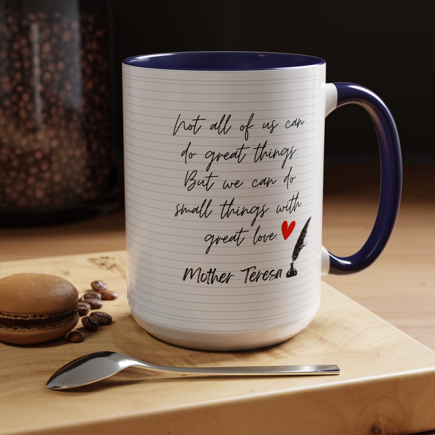 Mother Teresa Famous Positive Quotes Mug - We have only today, Let Us Begin | Christian Catholic Souvenir Cup