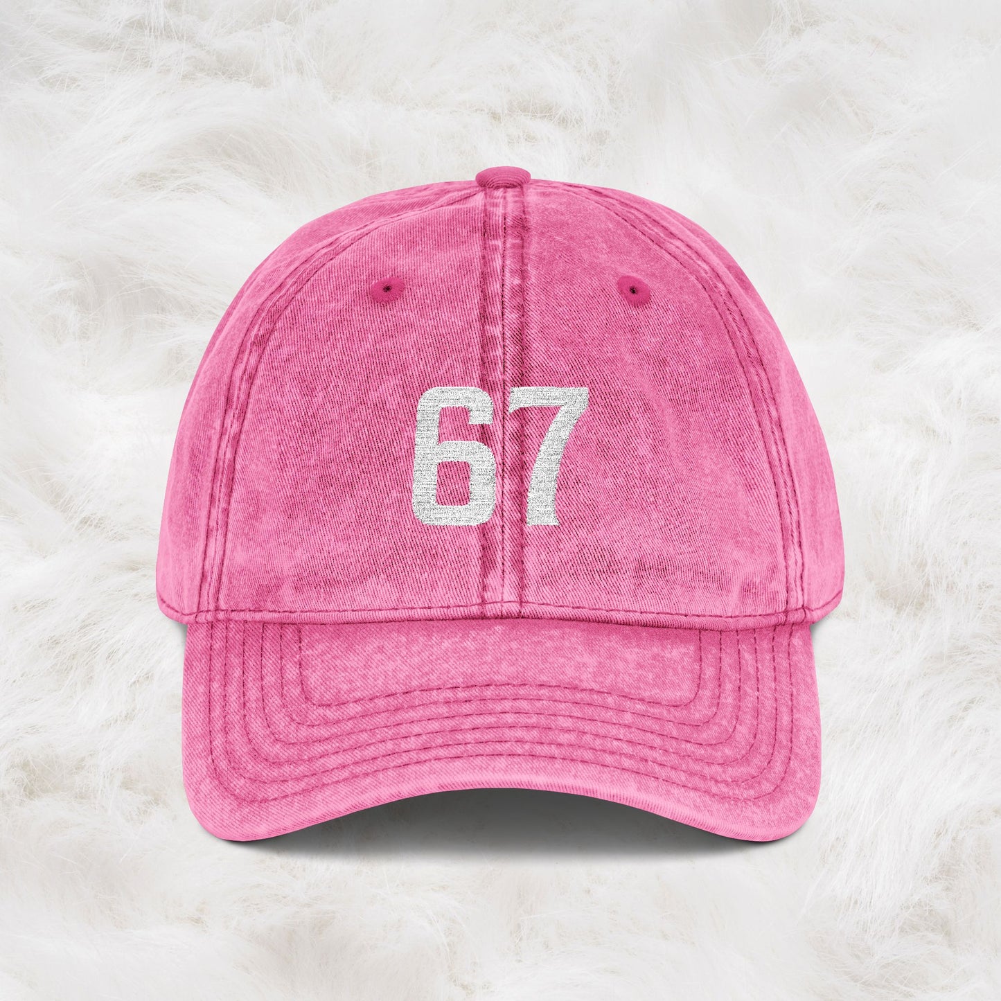 Funny Trending 67 Six Seven Memes Jokes Vintage Embroidered Cap