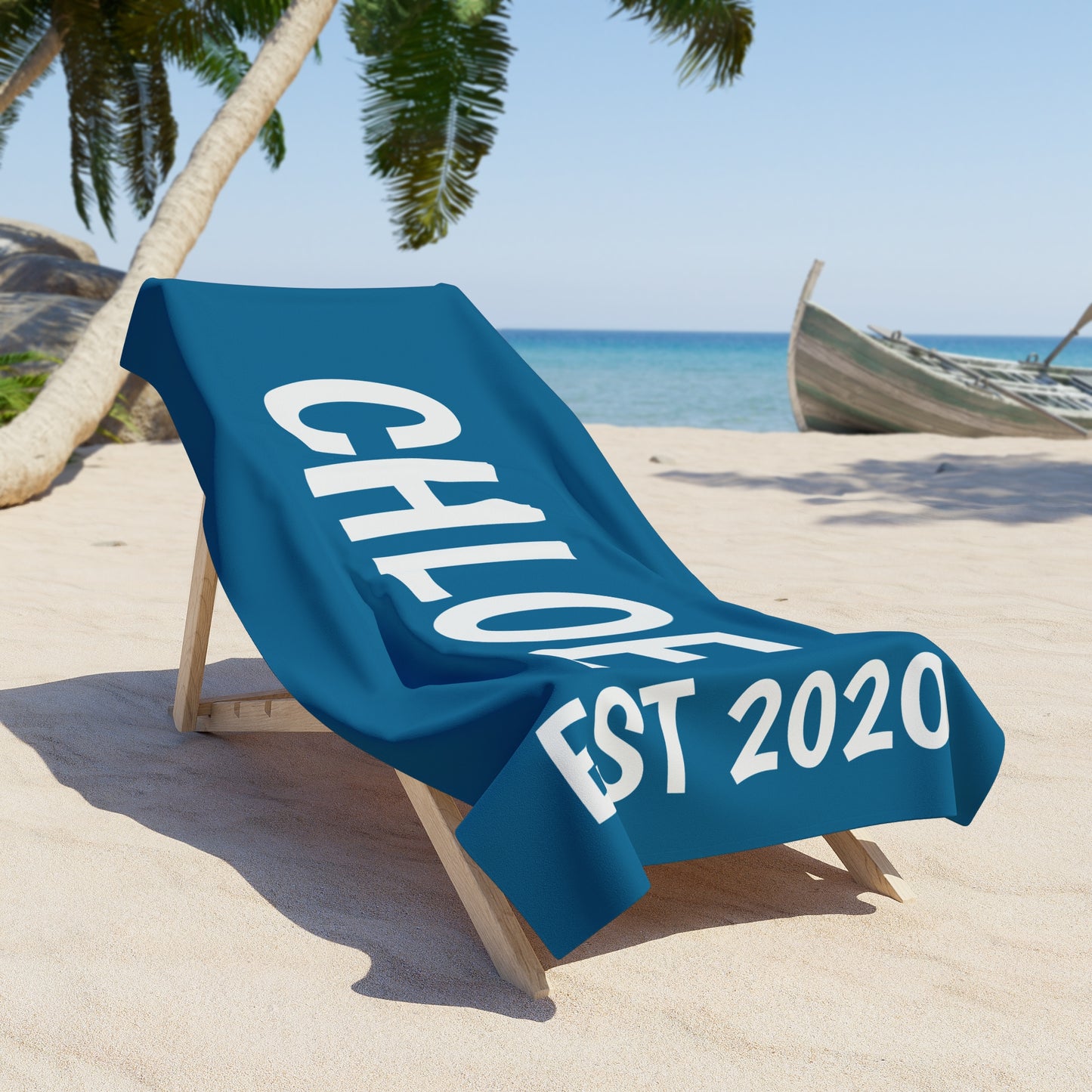 Personalized Name and Side Text Beach Towel Unique Gift Ideas