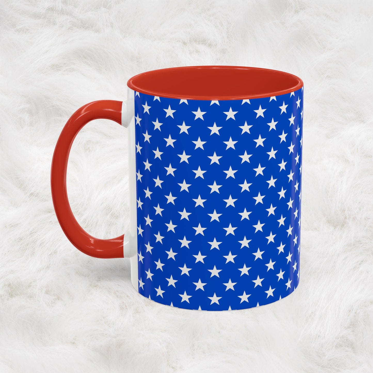 American Stars and Stripes USA Flag Accent Mug | Trending July 4th Gift Idea Coffee Tea Cup