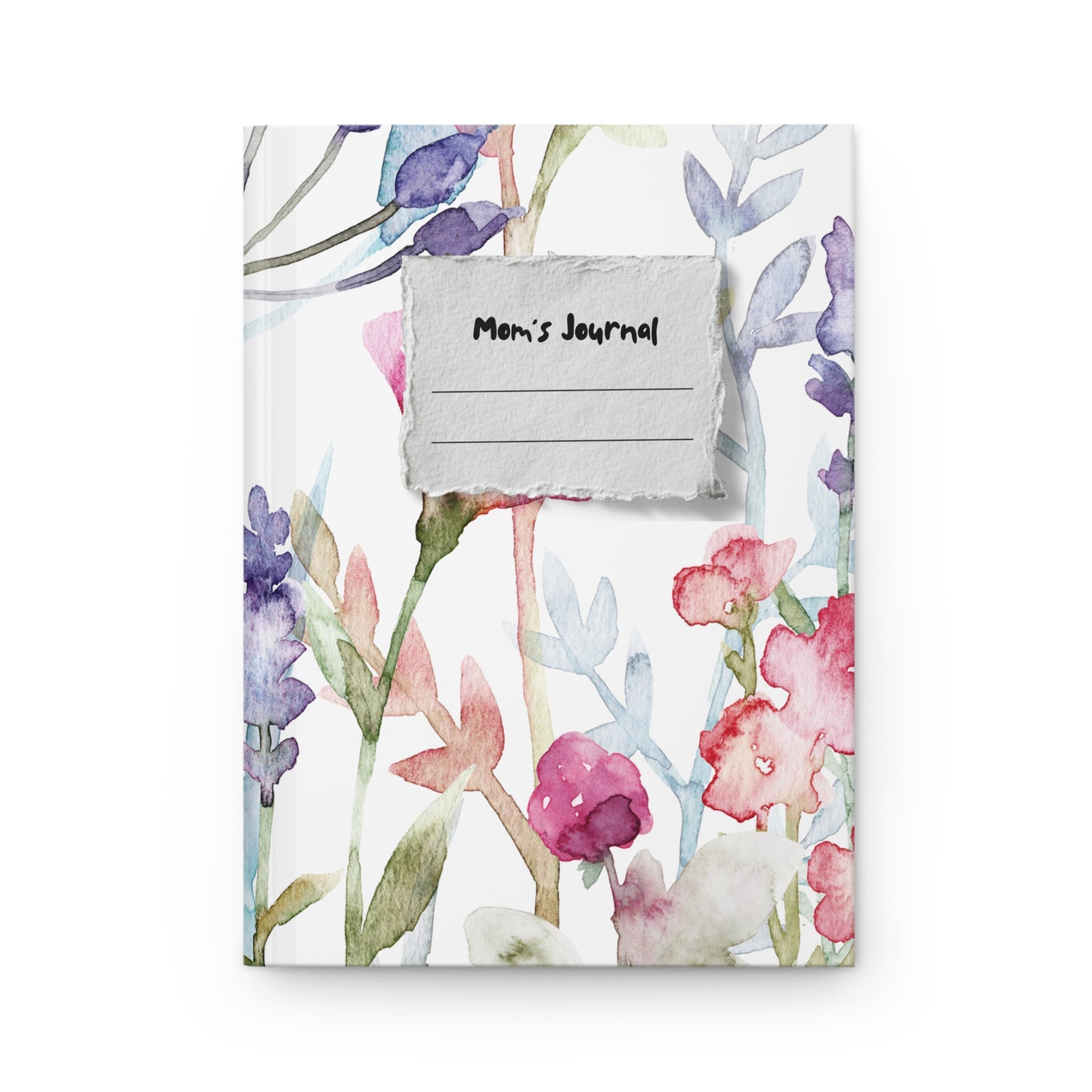 Personalized Name Watercolor Wildflower Hardcover Journal Notebook | Mother's Day Book Lovers Gift Idea
