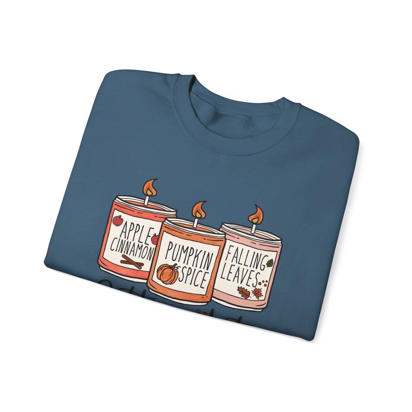 Halloween Candles Fall Season Vibe Unisex Heavy Blend™ Crewneck Sweatshirt