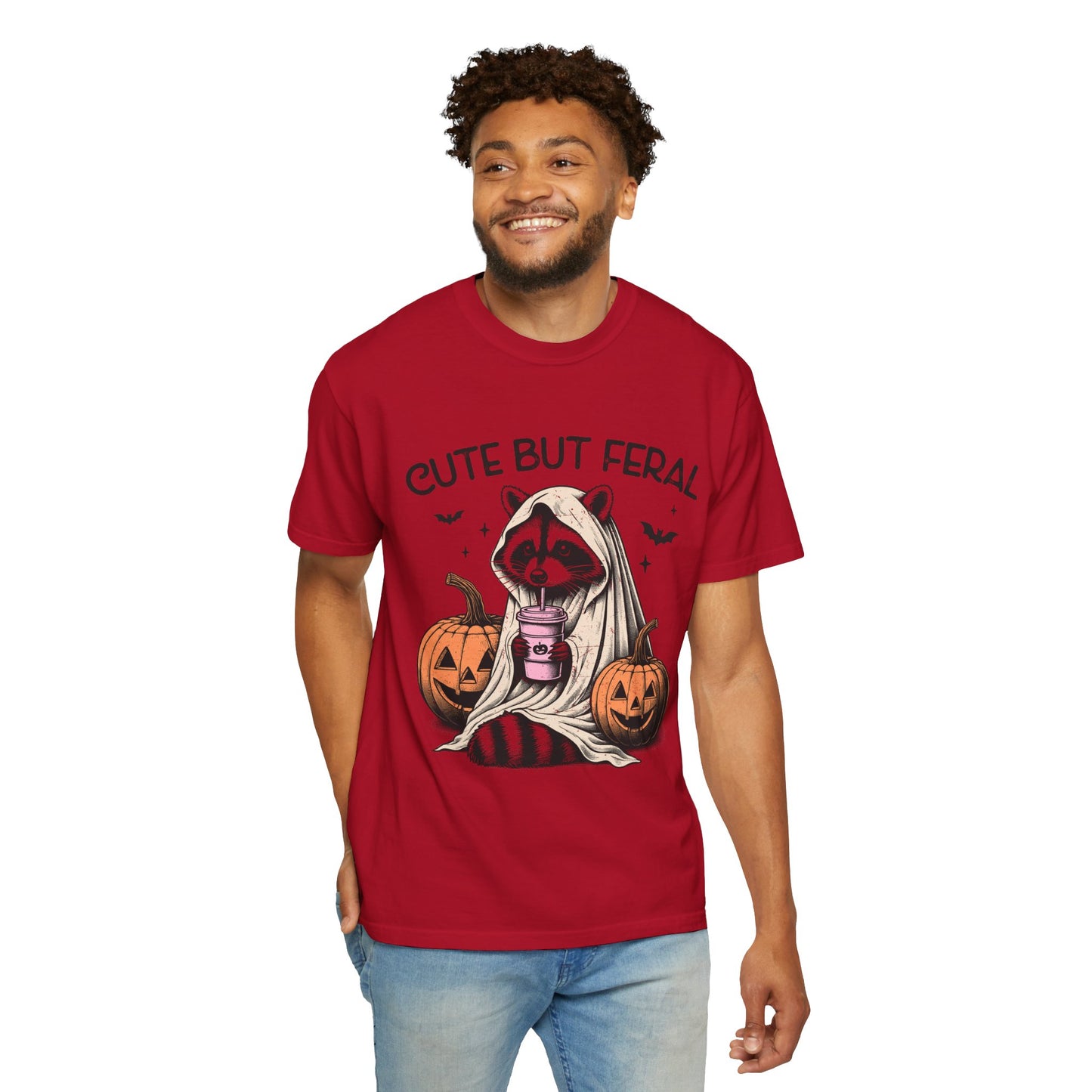 Raccoon Garment-dyed Tee Comfort Color T-shirt - Cute and Feral Halloween Season Gift Ideas