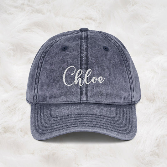 Personalized Embroidered Name Vintage Cap Hat | Gift Idea