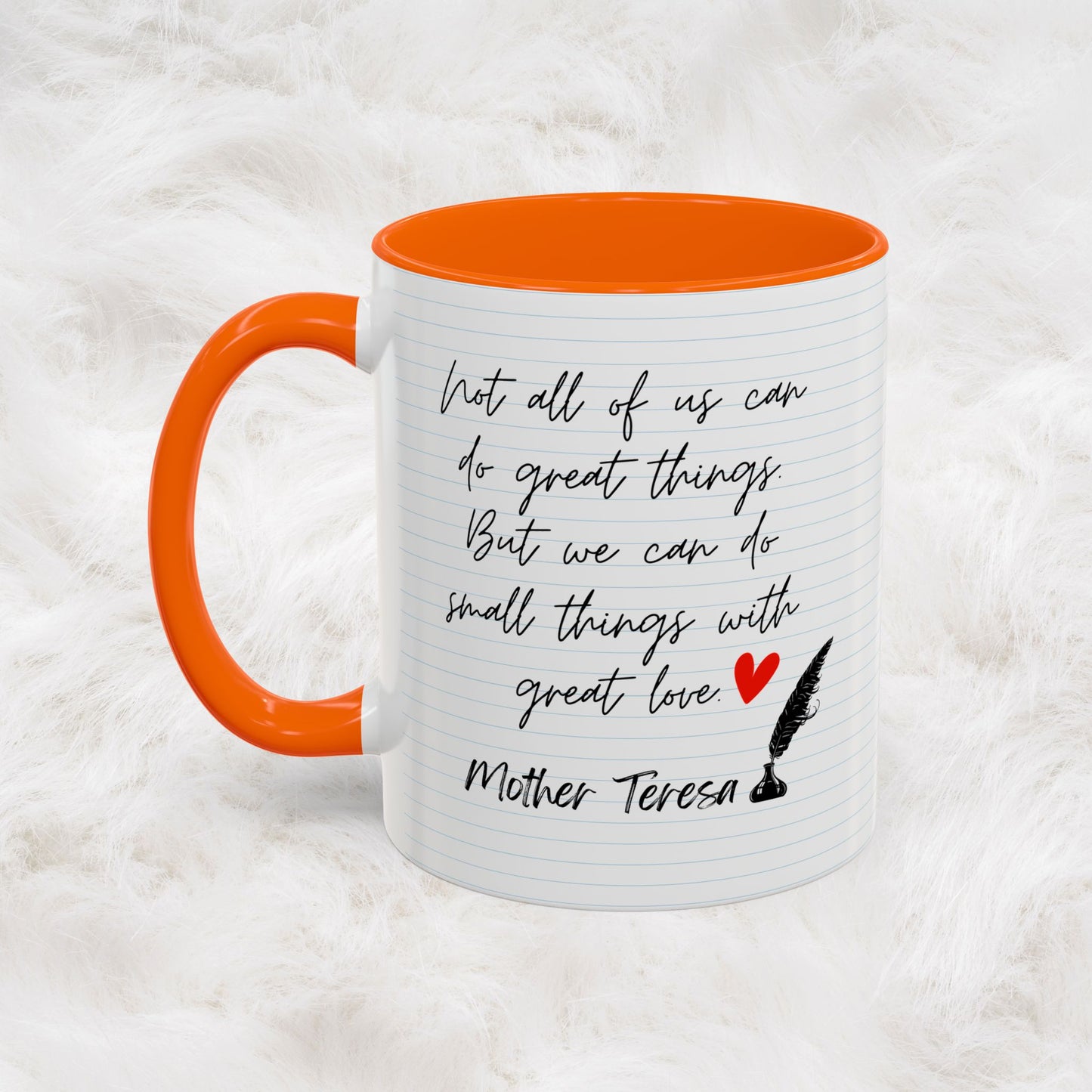 Mother Teresa Famous Positive Quotes Mug - We have only today, Let Us Begin | Christian Catholic Souvenir Cup