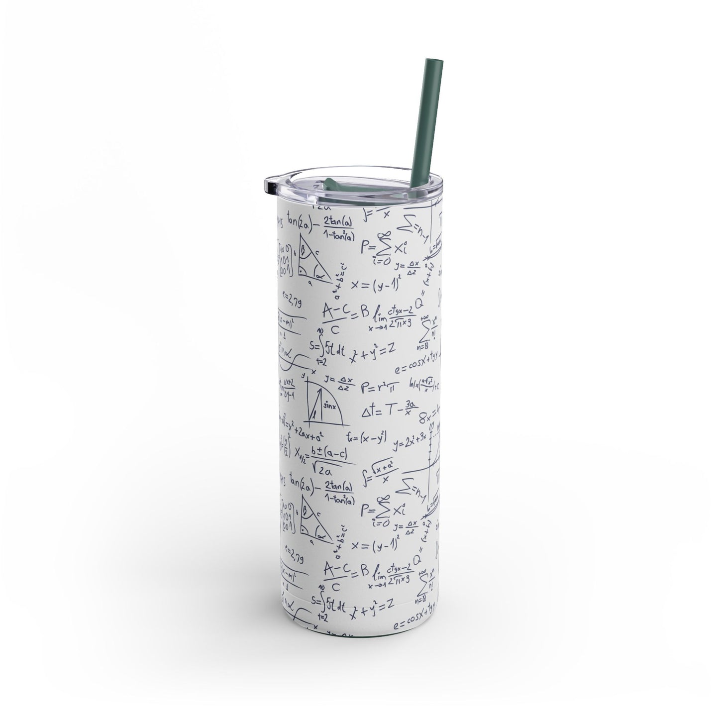 Mathematics Lovers Science Math Pattern Skinny Matte Tumbler Hunting Birthday Christmas Gifts
