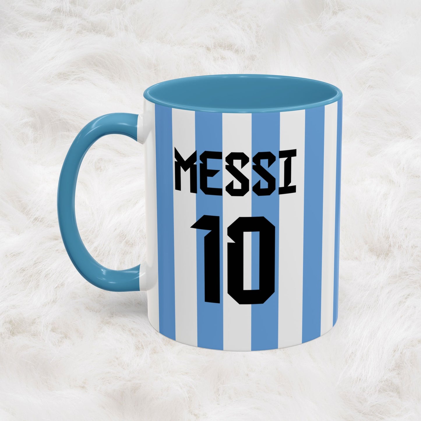 Personalized Name & Number Argentina Jersey Football Soccer World Cup Mug | Lionel Messi Fans | Hunting Birthday Christmas Gift Present