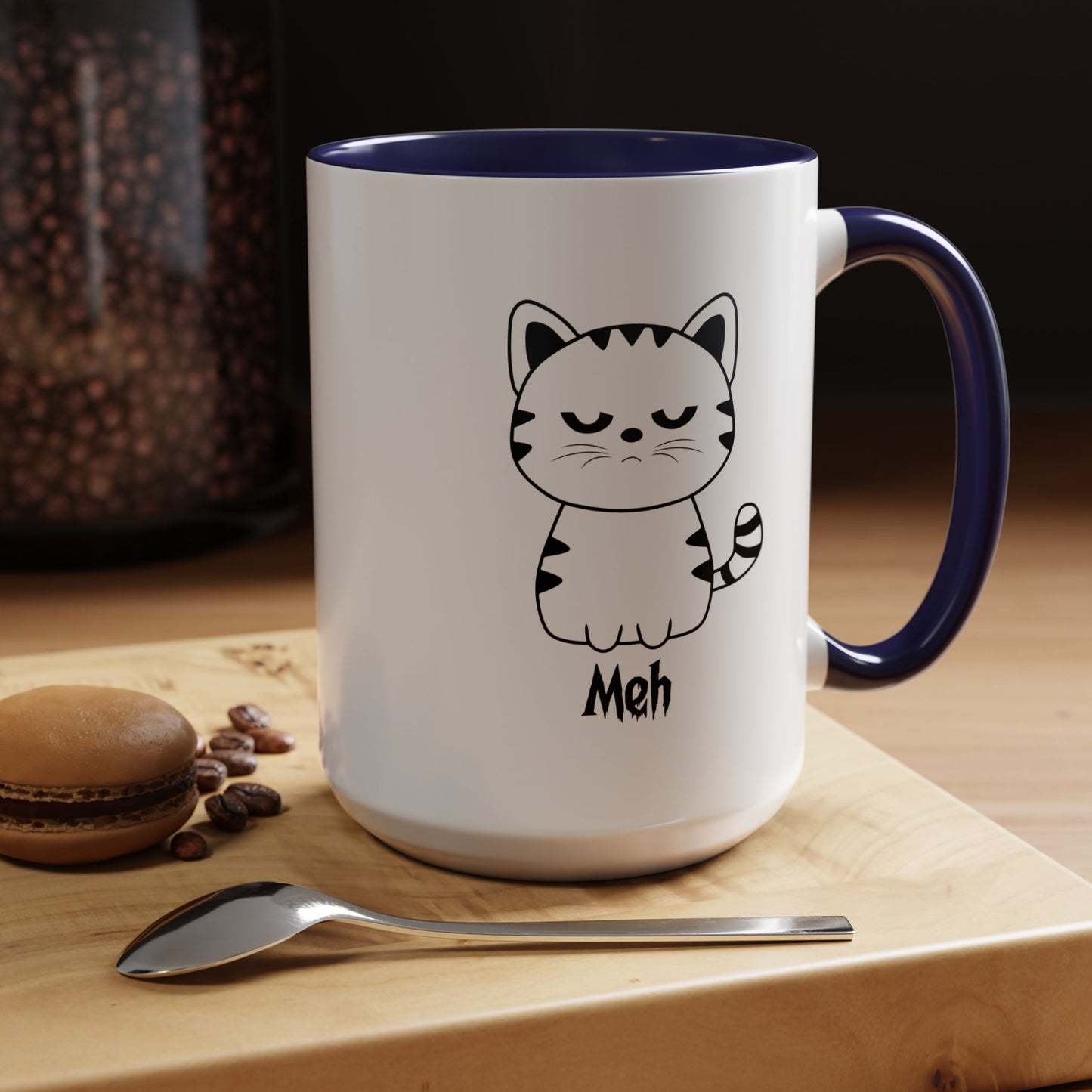 Mug - Cute Funny Meh Meme Cat Coffee Tea Cup Hilarious Gift Idea