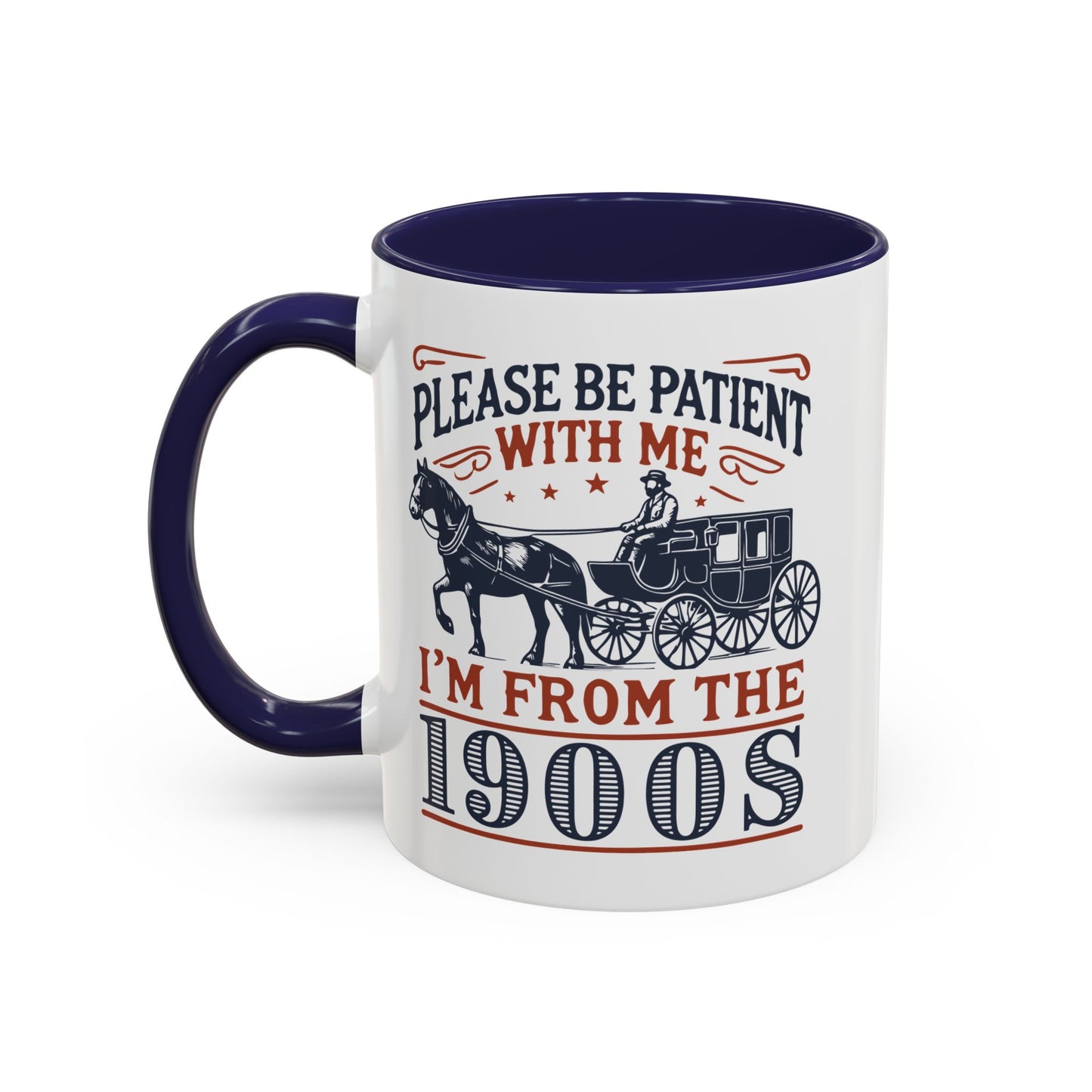 Vintage Retro Vibe Coffee Tea Mug - Hot Trending Navy Blue Merch Gift