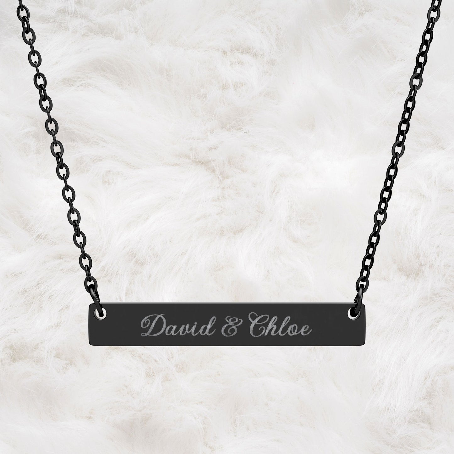 Personalized Name Engraved Horizontal Bar Necklace | Custom Jewelry Gift Ideas
