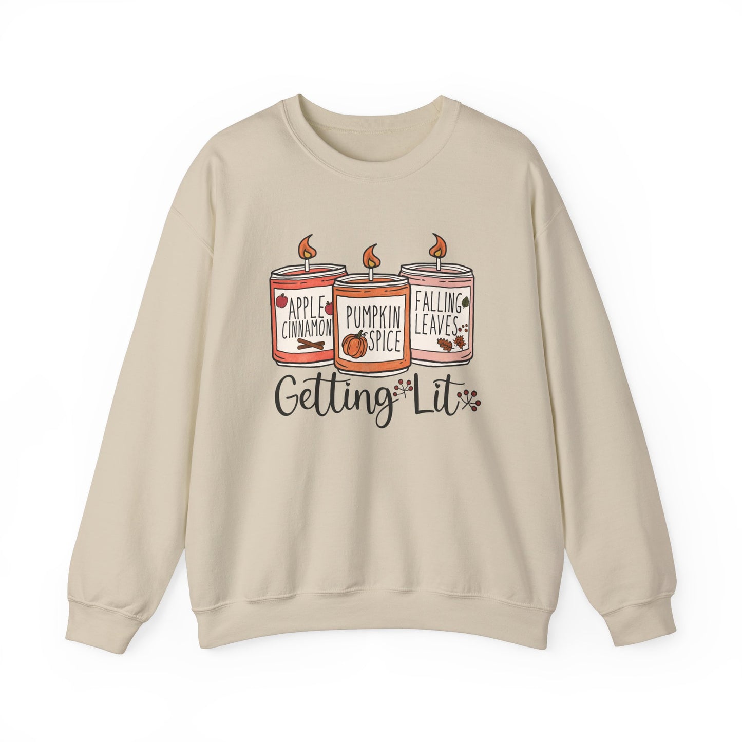Halloween Candles Fall Season Vibe Unisex Heavy Blend™ Crewneck Sweatshirt