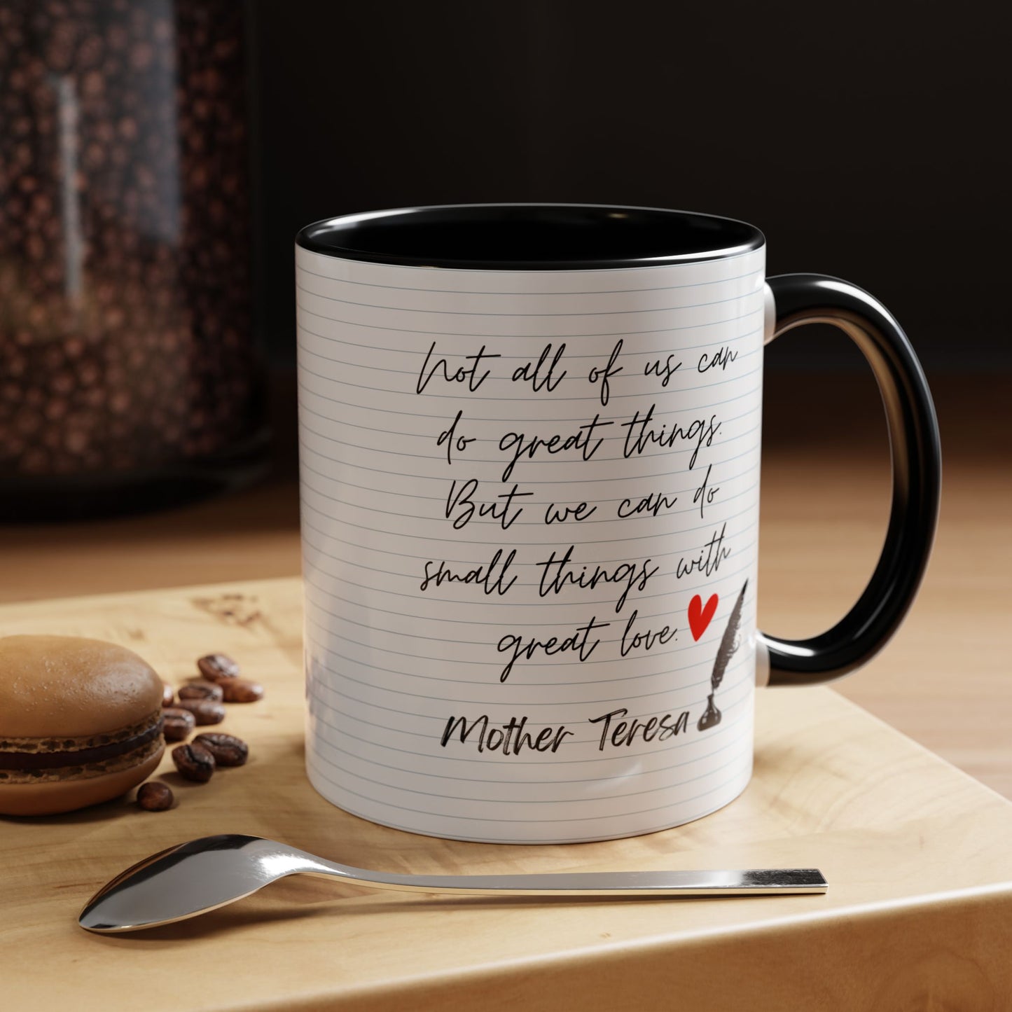 Mother Teresa Famous Positive Quotes Mug - We have only today, Let Us Begin | Christian Catholic Souvenir Cup