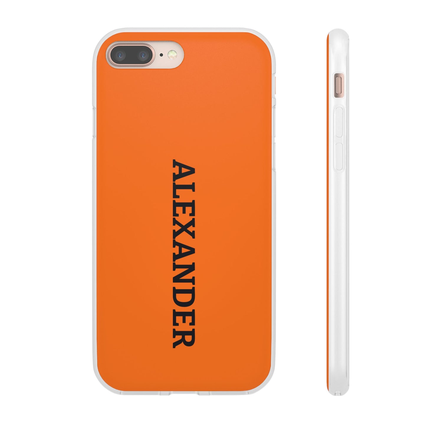 Personalized Name Text Luxury Orange Phone Case.