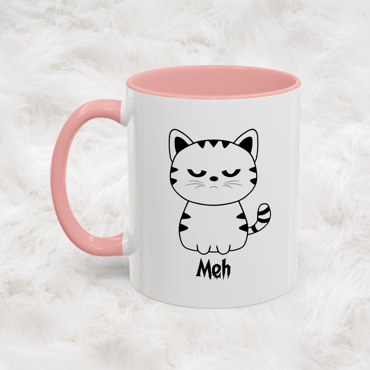 Mug - Cute Funny Meh Meme Cat Coffee Tea Cup Hilarious Gift Idea