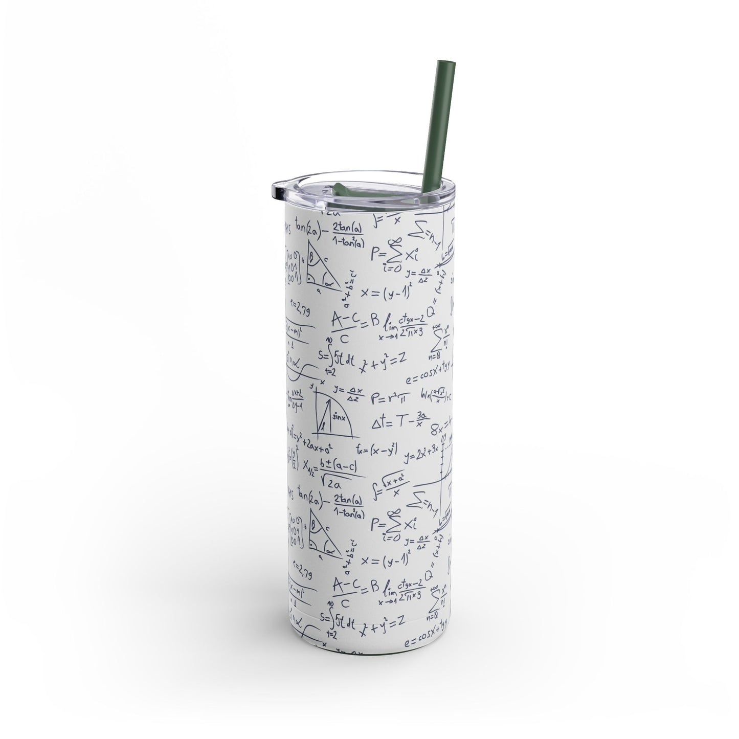 Mathematics Lovers Science Math Pattern Skinny Matte Tumbler Hunting Birthday Christmas Gifts