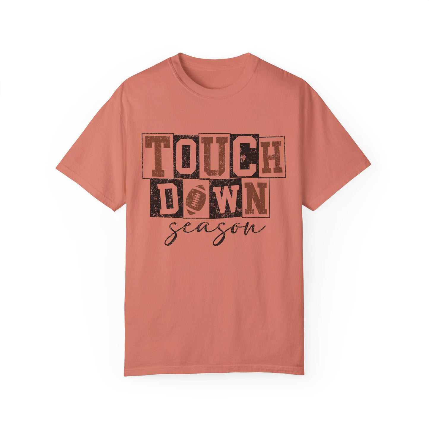 Football Season Unisex Garment-dyed Tee Comfort Color T-shirt - Touch Down Gift Ideas