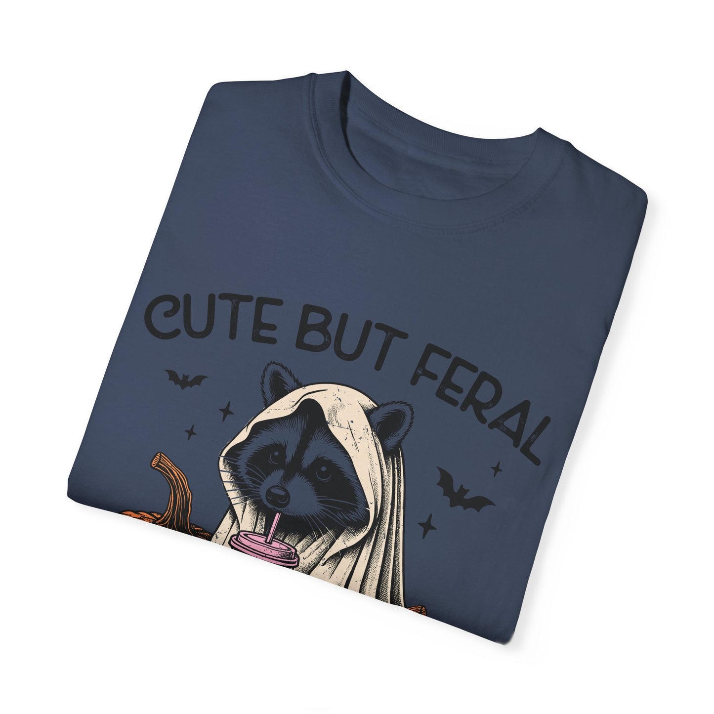 Raccoon Garment-dyed Tee Comfort Color T-shirt - Cute and Feral Halloween Season Gift Ideas