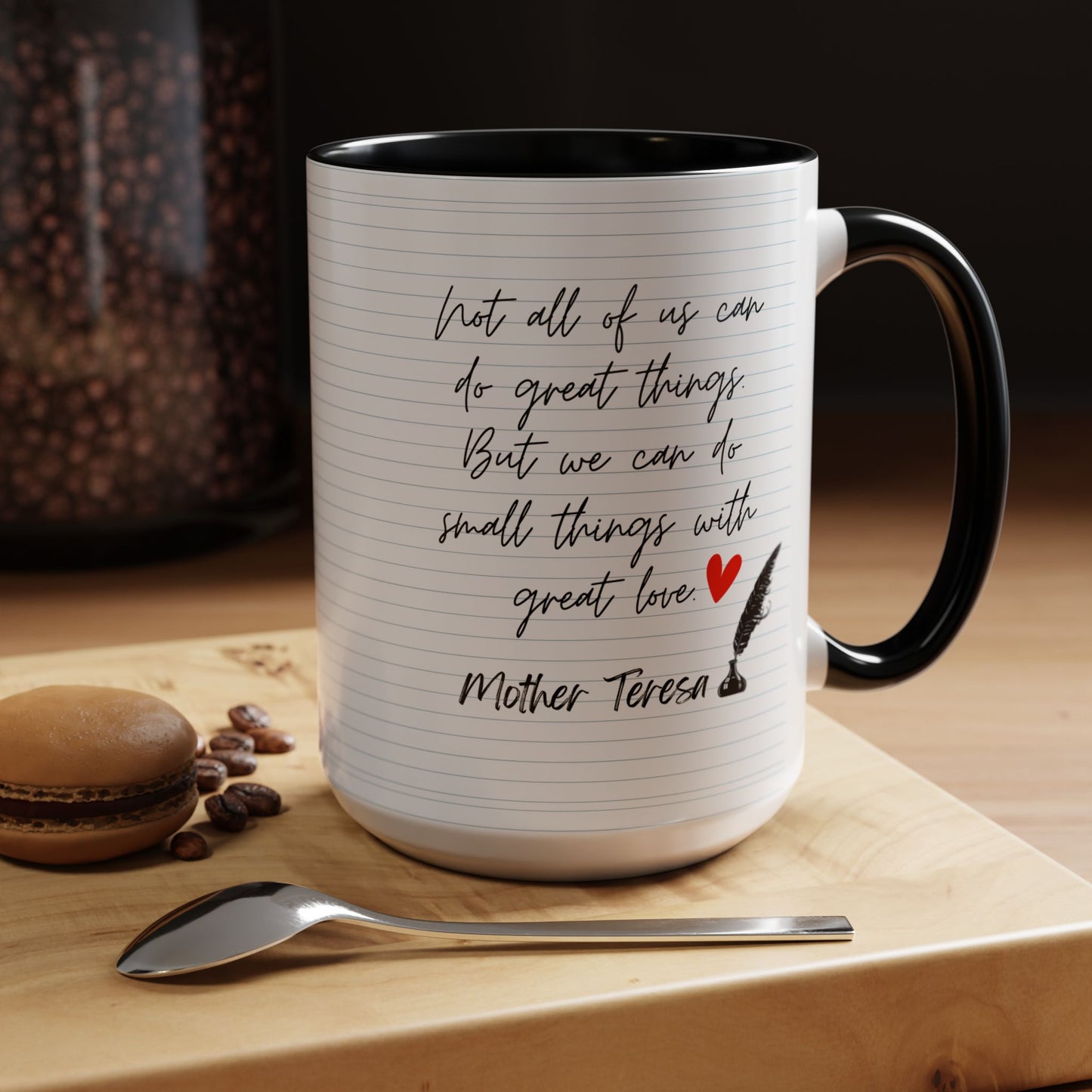 Mother Teresa Famous Positive Quotes Mug - We have only today, Let Us Begin | Christian Catholic Souvenir Cup