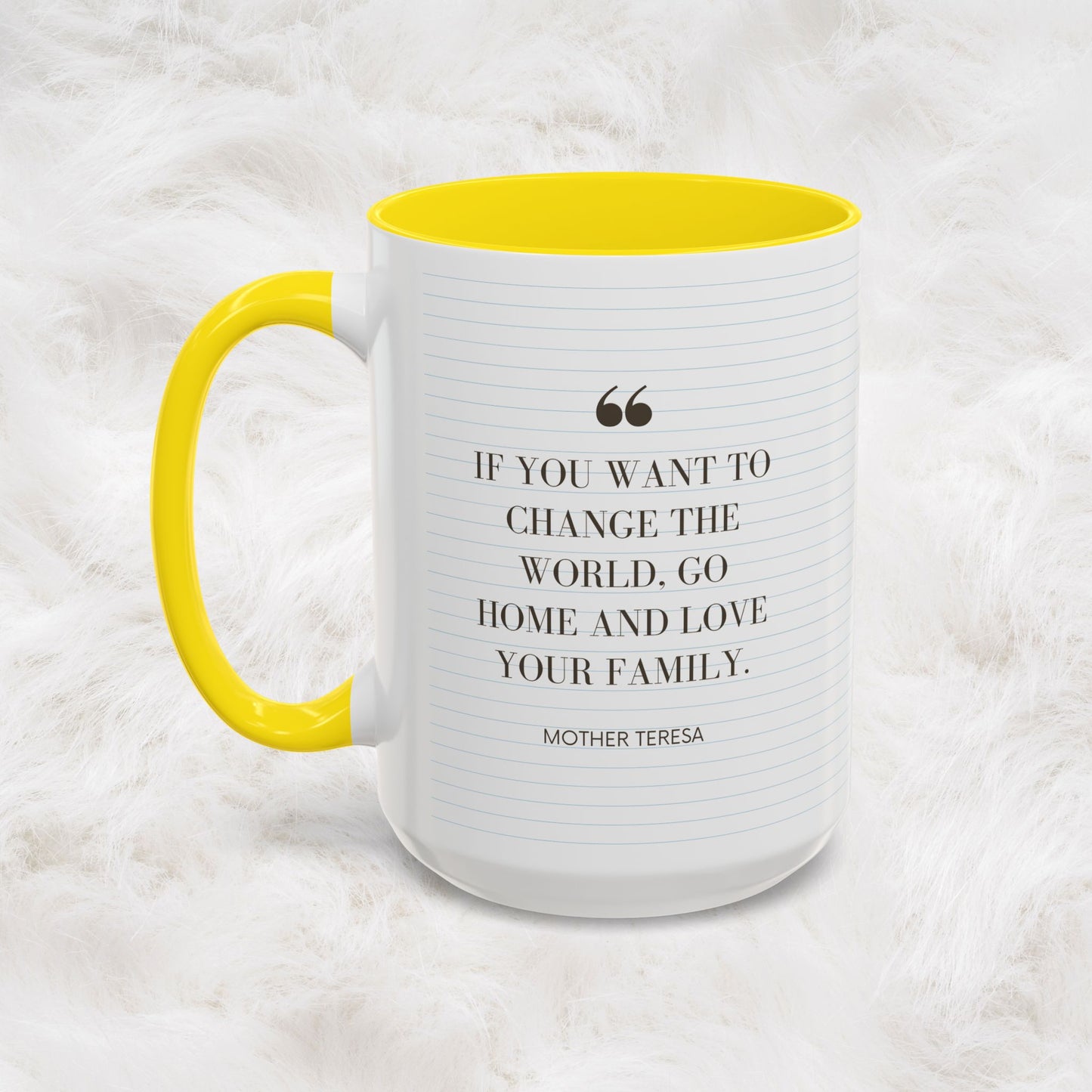 Love your Family - Mother Teresa Inspired Quote Mug | Christian Catholic Souvenir Birthday Christmas Gift Ideas