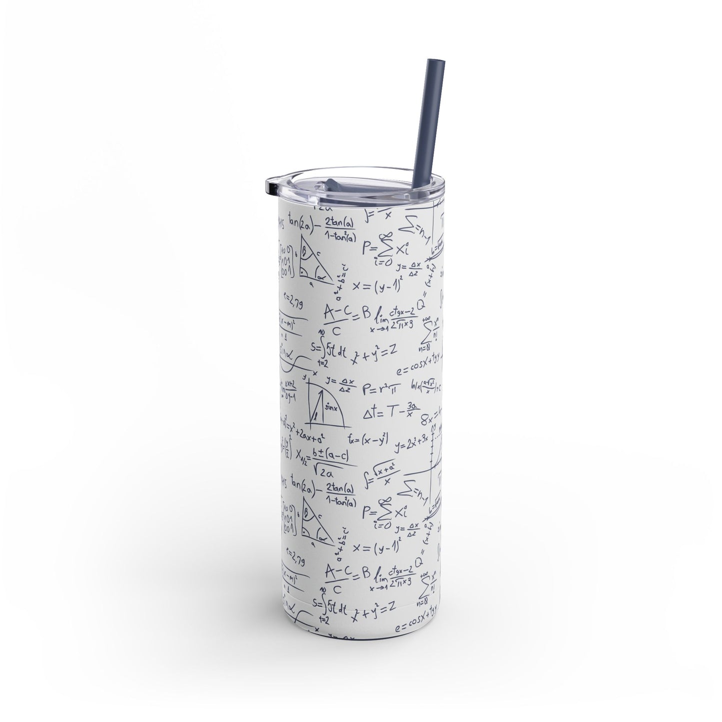 Mathematics Lovers Science Math Pattern Skinny Matte Tumbler Hunting Birthday Christmas Gifts