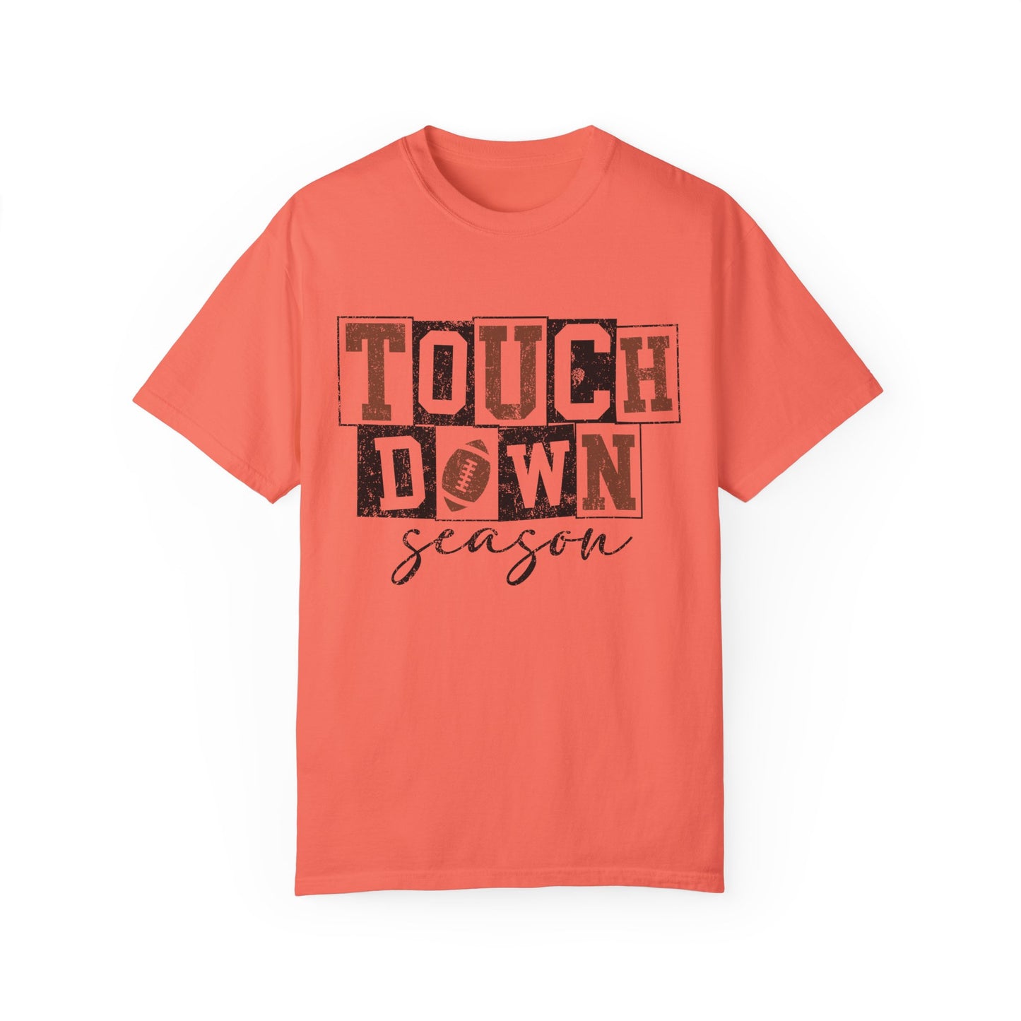 Football Season Unisex Garment-dyed Tee Comfort Color T-shirt - Touch Down Gift Ideas