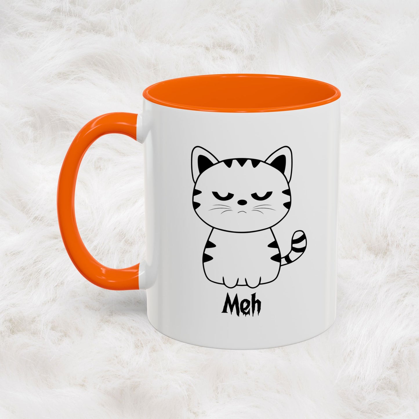 Mug - Cute Funny Meh Meme Cat Coffee Tea Cup Hilarious Gift Idea
