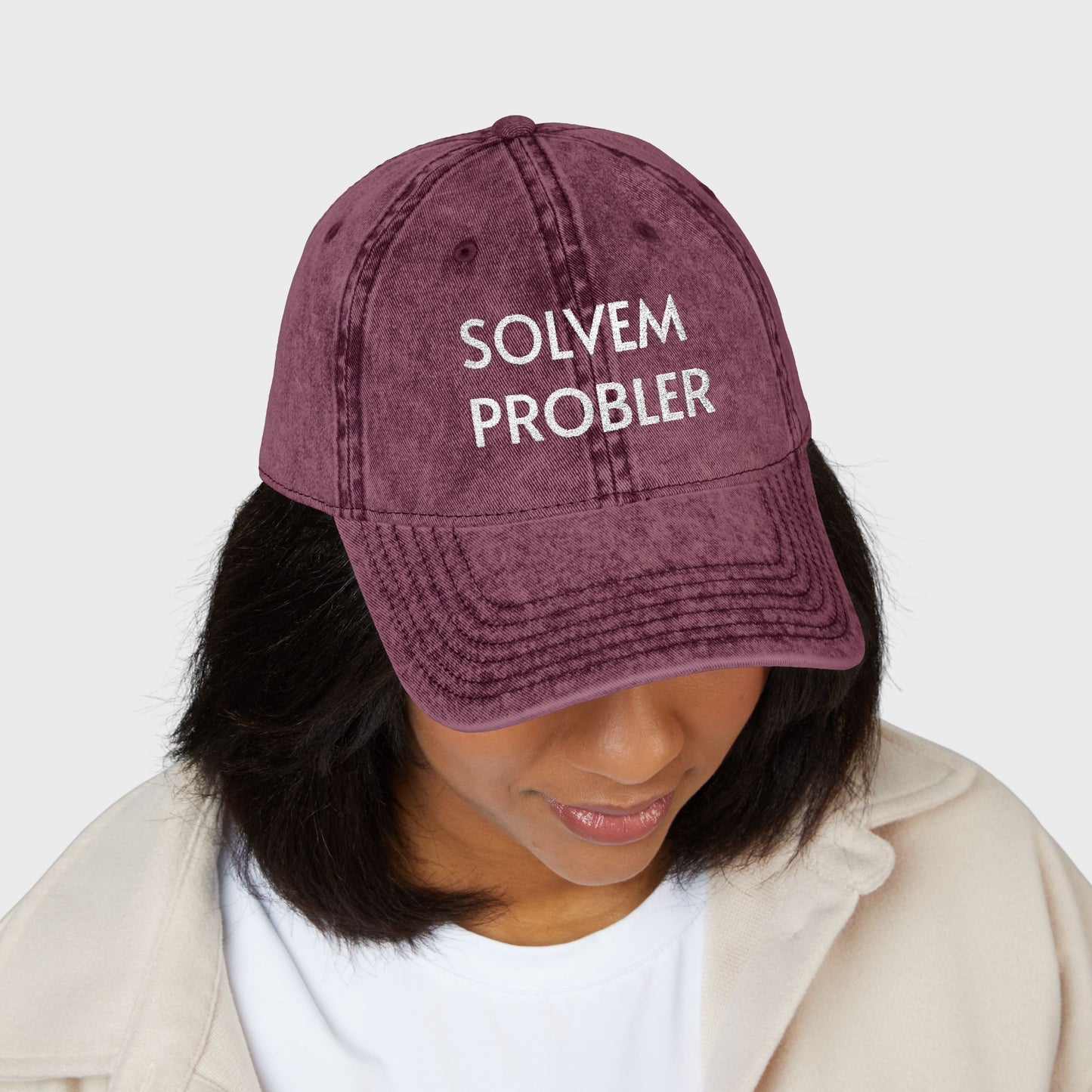Funny Solvem Probler Vintage Embroidered Cap