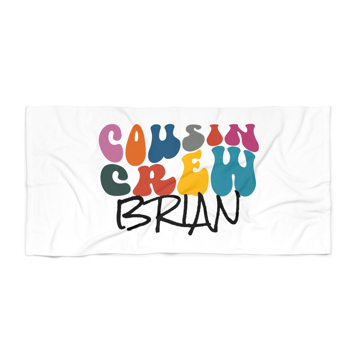 Personalized Name Cousin Crew Beach Towel