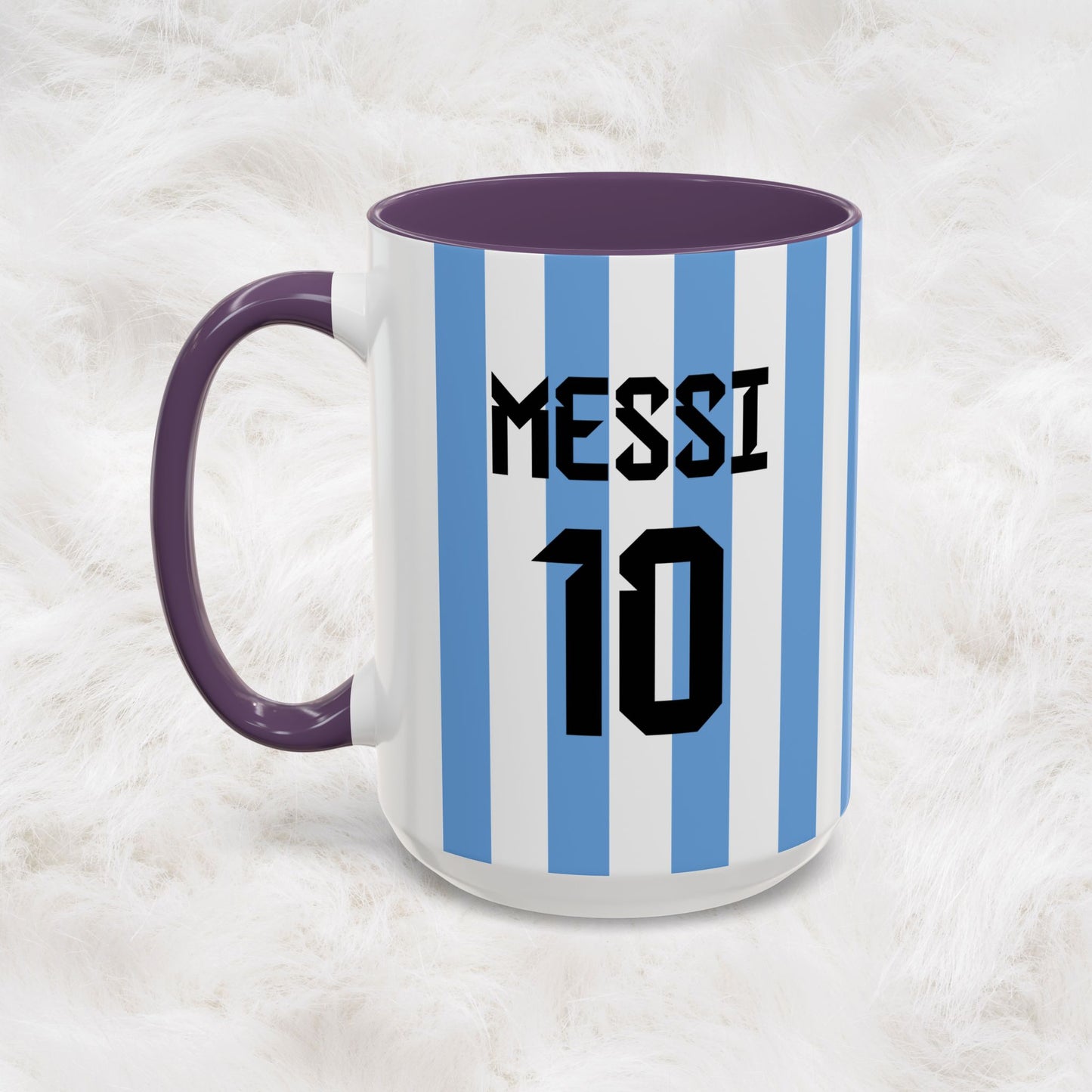 Personalized Name & Number Argentina Jersey Football Soccer World Cup Mug | Lionel Messi Fans | Hunting Birthday Christmas Gift Present