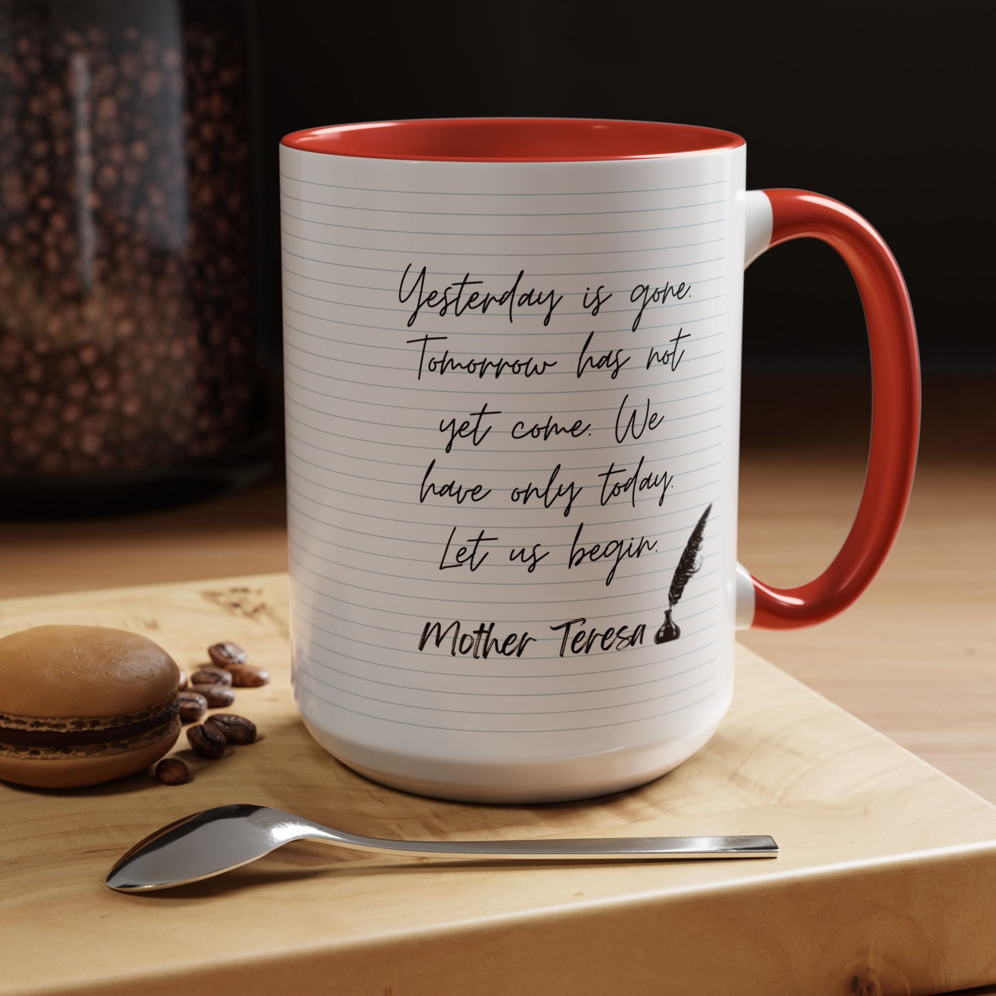 Learn With Mother Teresa Inspired Quotes Mug | Christian Gift Ideas