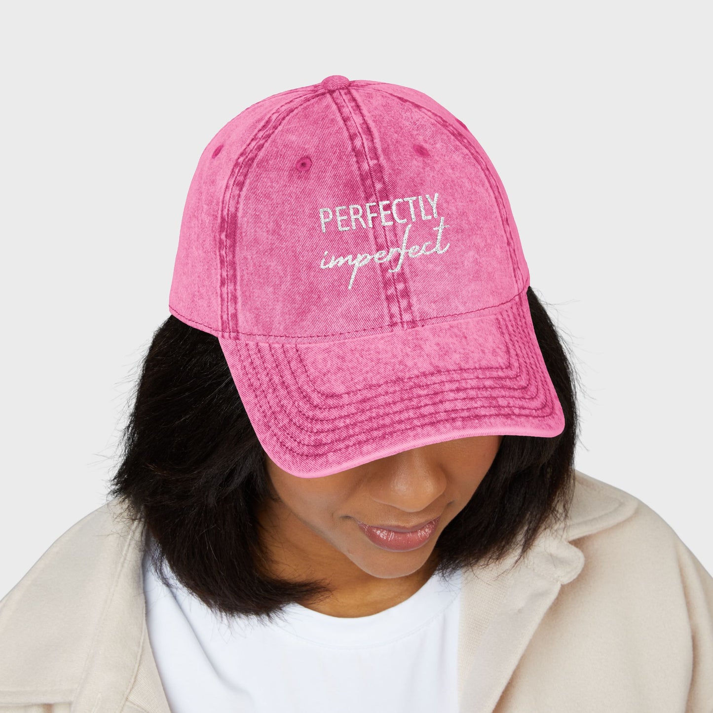 Funny Cute Perfectly Imperfect Vintage Embroidered Cap | Gift Ideas for Yourself and Your Loved Ones