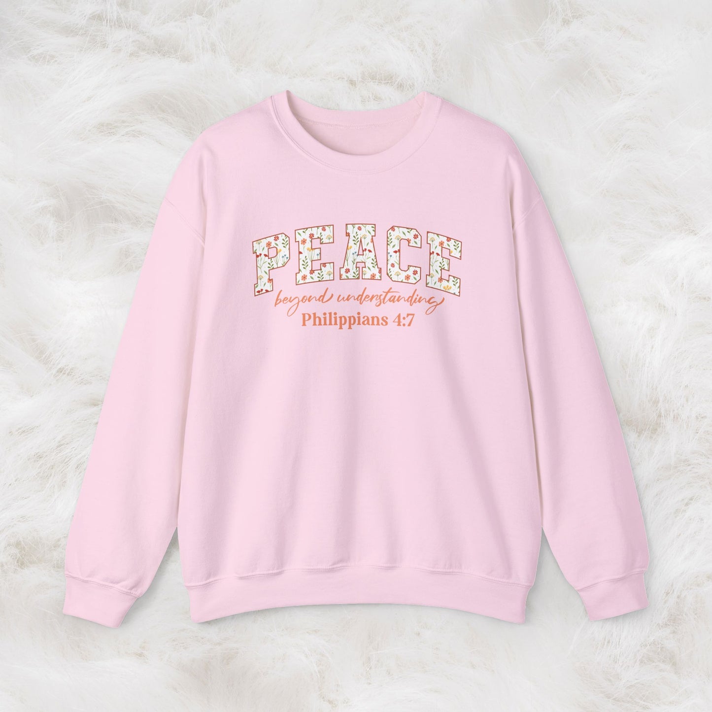 Peace Beyond Understanding Philippians 4:7 Bible Verse Christian Sweatshirt | Inspirational Crewneck Unisex Gift | Cozy Everyday Wear
