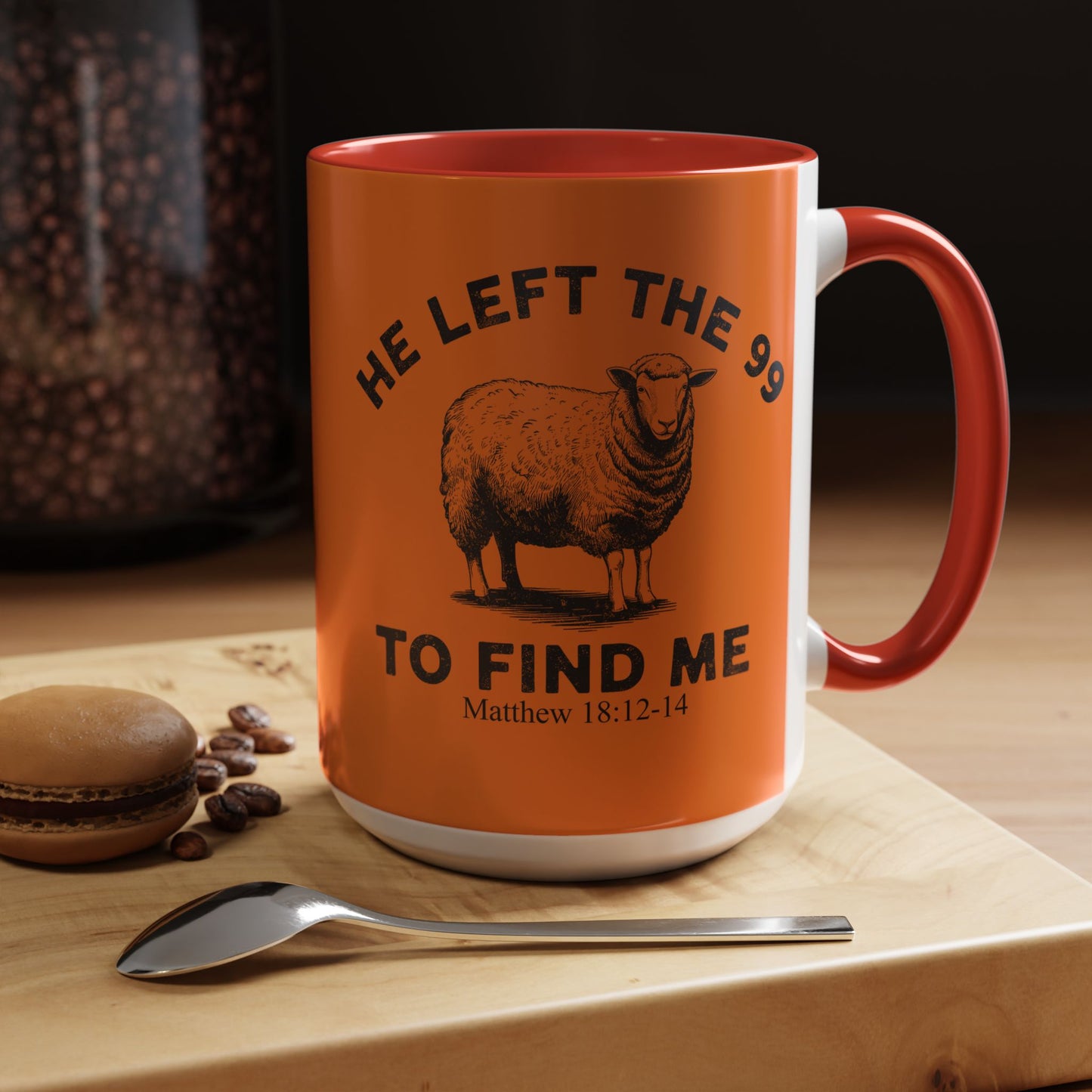 He Left the 99 Sheep Coffee Tea Mug — Inspirational Christian Matthew 18:12-14 Souvenir Cup