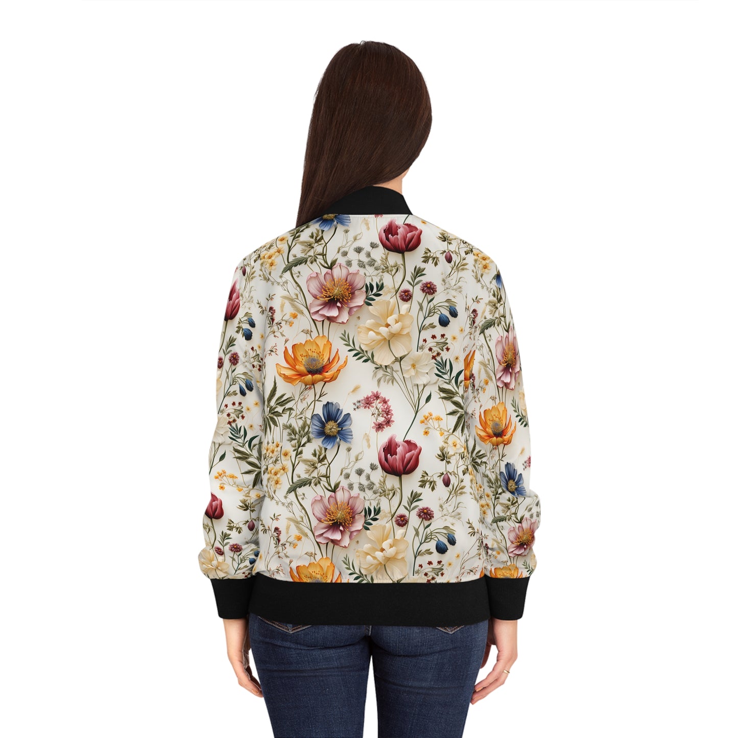 Floral Flowers Bomber Jacket | Women’s Stylish Outerwear