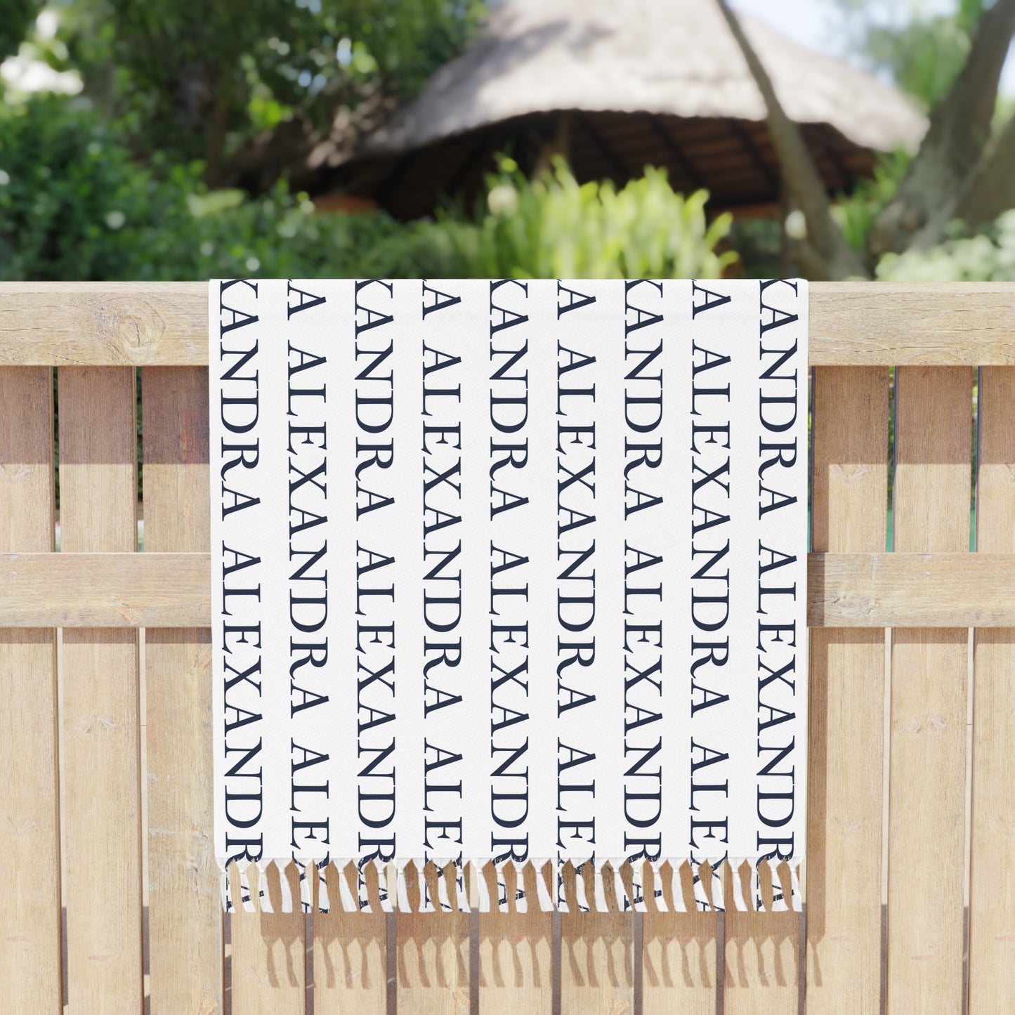 Personalized Name Sarong Boho Beach Cloth Towel Luxury Unique Design Art Outfit