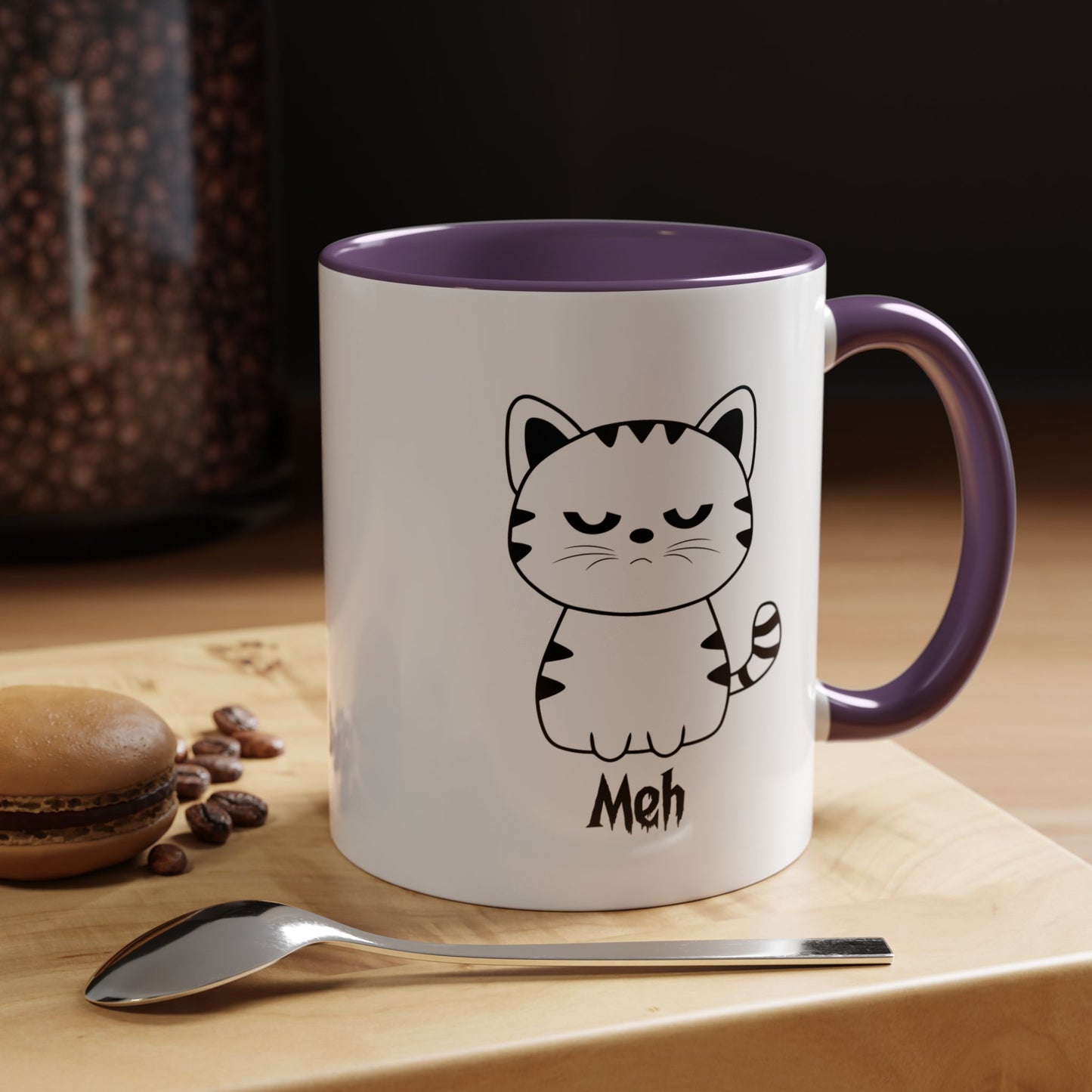 Mug - Cute Funny Meh Meme Cat Coffee Tea Cup Hilarious Gift Idea