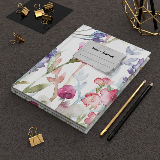 Personalized Name Watercolor Wildflower Hardcover Journal Notebook | Mother's Day Book Lovers Gift Idea