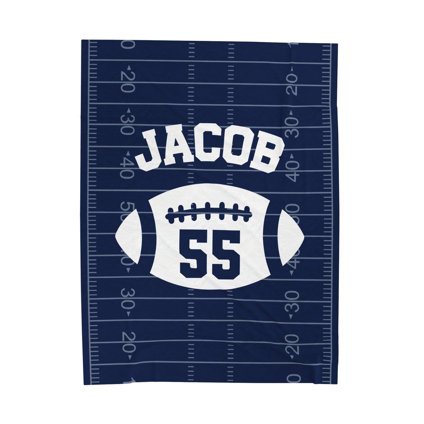 Personalized Name and Number Sport Football Velveteen Plush Blanket