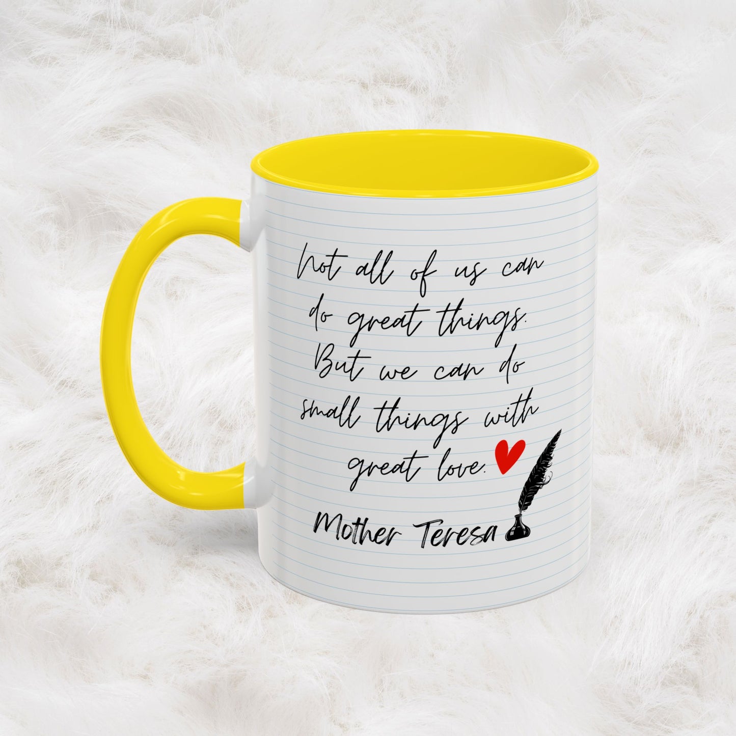 Mother Teresa Famous Positive Quotes Mug - We have only today, Let Us Begin | Christian Catholic Souvenir Cup