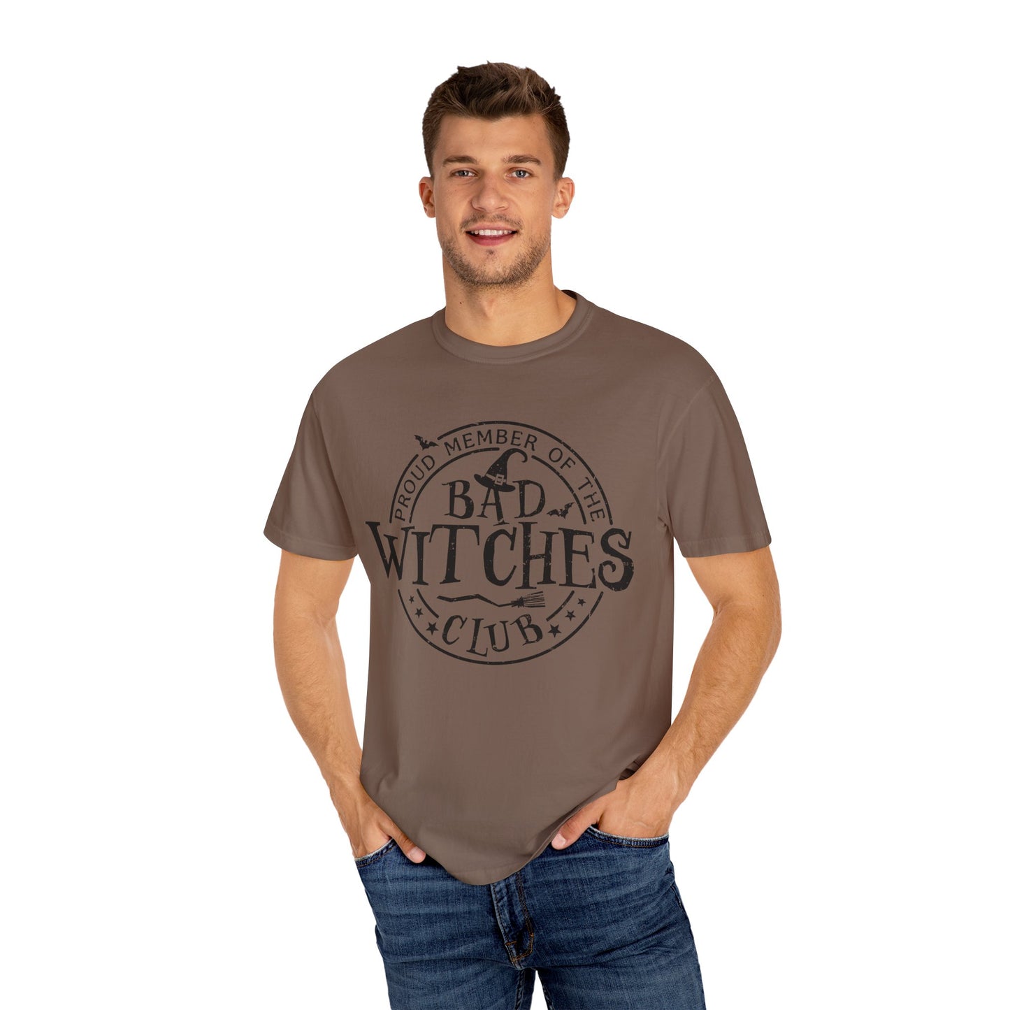 Bad Witches Club Unisex Garment-dyed Tee Comfort Color T-shirt - Halloween Holiday Season Gift Ideas