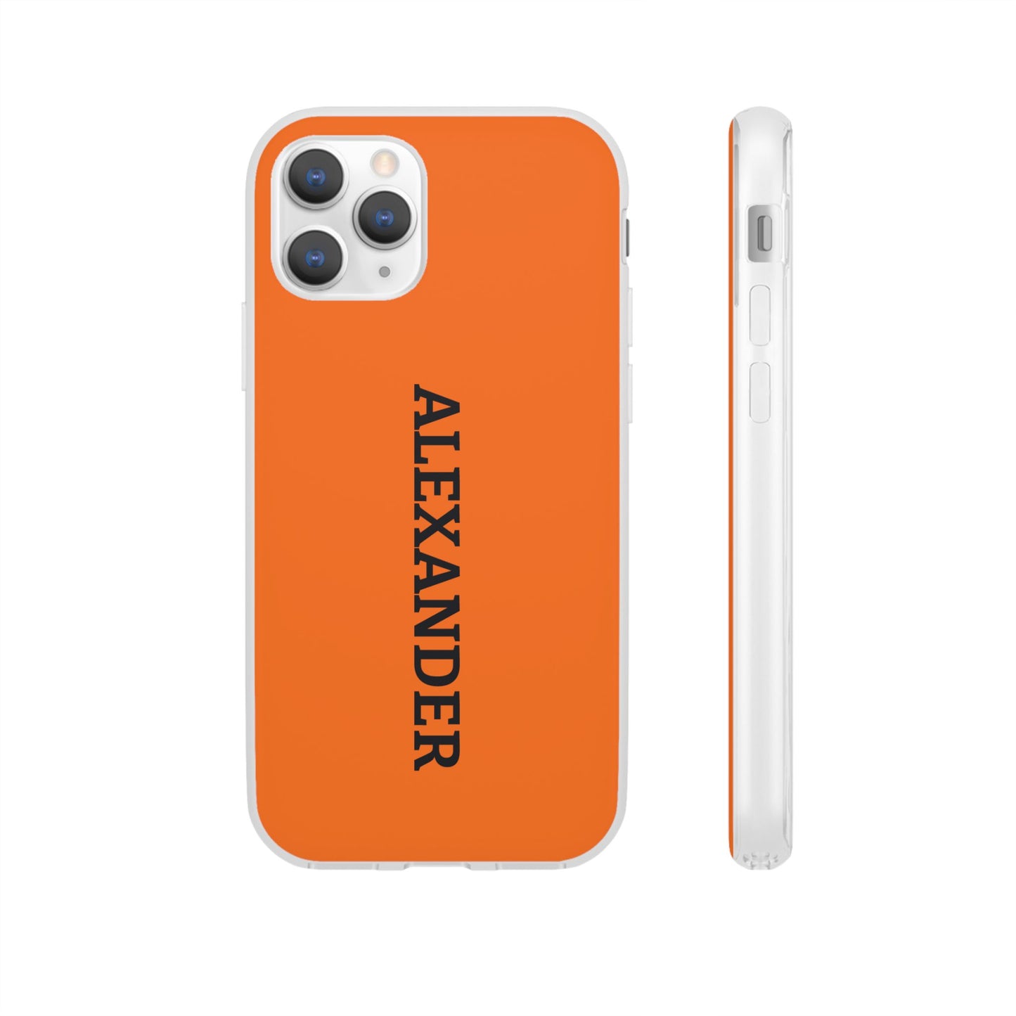 Personalized Name Text Luxury Orange Phone Case.