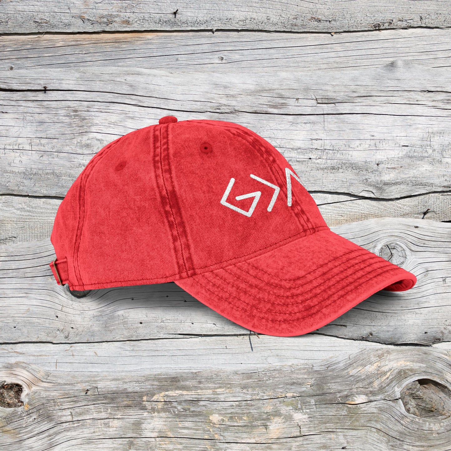 God is Greater than the Highs and Lows Vintage Embroidered Cap | Inspiration Hat