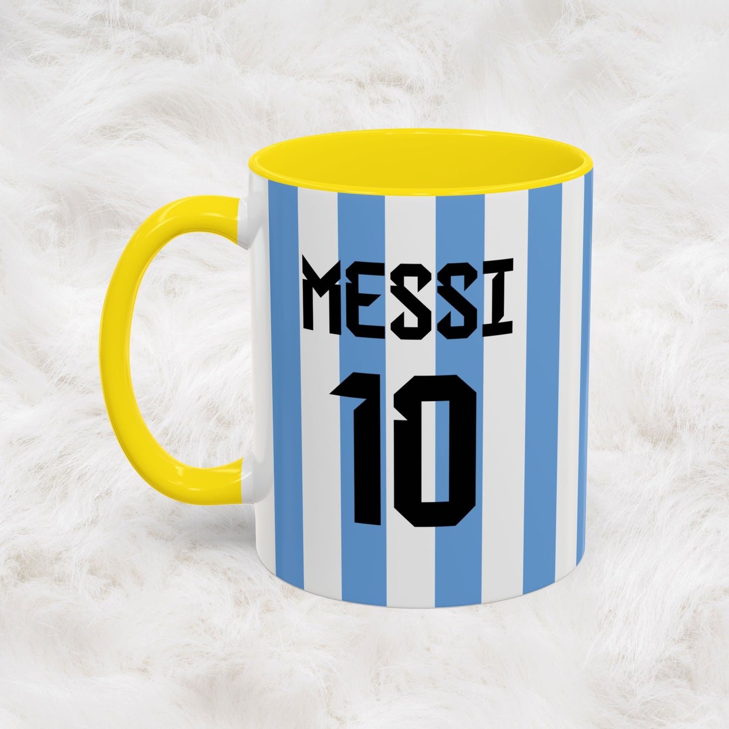 Personalized Name & Number Argentina Jersey Football Soccer World Cup Mug | Lionel Messi Fans | Hunting Birthday Christmas Gift Present
